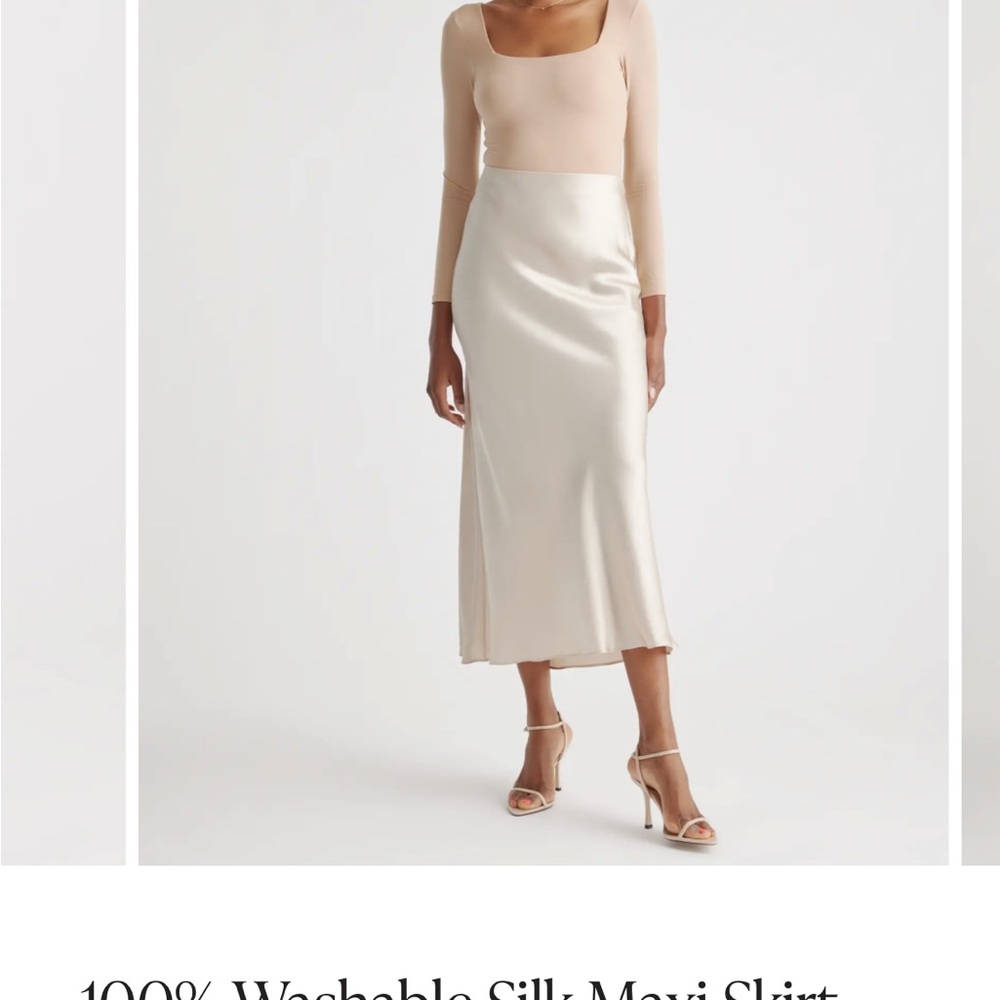 Quince Silk Maxi Skirt